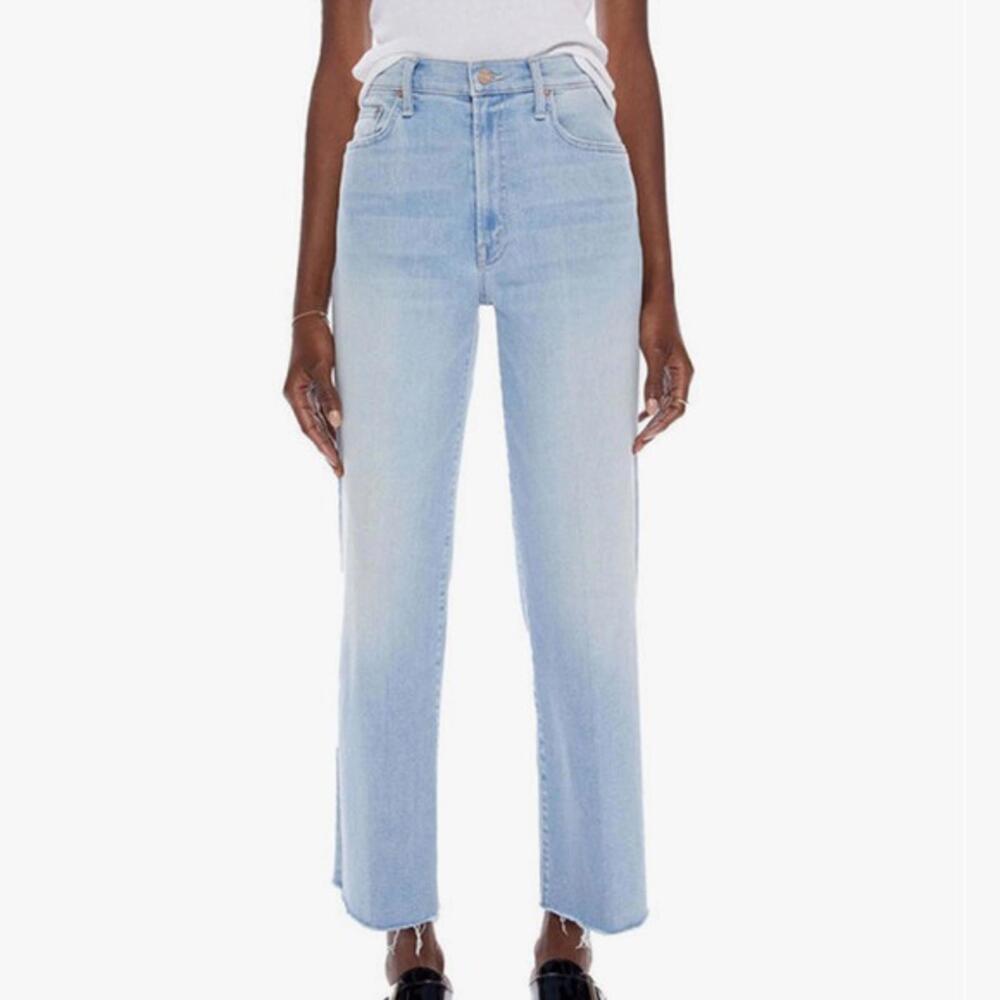 Mother Rambler Zip Ankle Fray in Chill Pill Size 24 - Picture 1 of 9